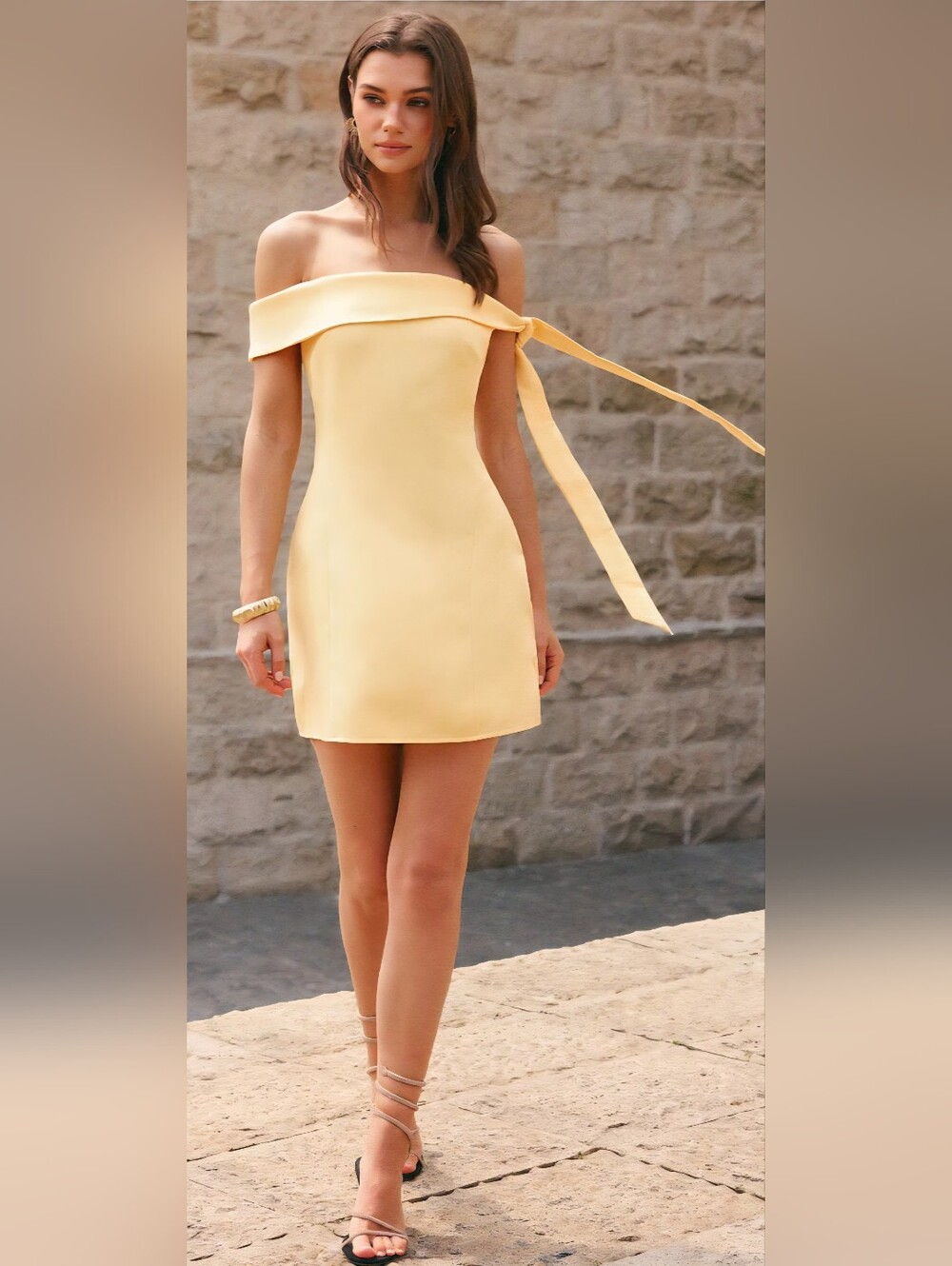 Yellow Off The Shoulder Dress NWT